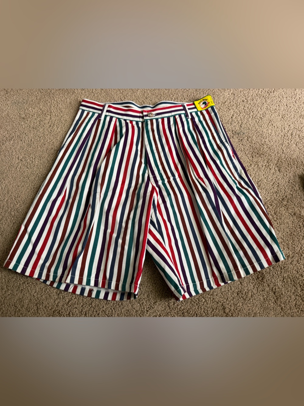 Duck Head Womens Size 7 Cotton Twill Colorful Striped Shorts NWT